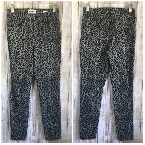 William Rast Grey Leopard High Rise Ankle Jeans - Picture 2 of 10